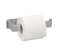 WENKO Turbo-Loc Genova - Portarrollos de Papel higiénico, fijación sin taladrar con Sistema de Almohadilla Adhesiva, Soporte de Acero Inoxidable, 15,3 x 4,4 x 7,6 cm