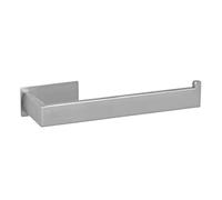WENKO Turbo-Loc Genova - Toallero Decorativo de Acero Inoxidable para Colgar Toallas sin taladrar, Ideal para baño o Aseo de Invitados, Acero Inoxidable, 19,4 x 4,4 x 7,6 cm
