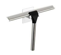 WENKO Turbo-Loc limpiador para baño y ducha de acero inoxidable Quadro - Fijación sin taladrar, Acero inoxidable, 23 x 17.5 x 5 cm, Cromo