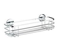 Wenko Turbo-Loc maxicesta Acero INOX - Fijar sin taladrar, Acero Inoxidable, 38 x 10.5 x 11 cm, Brillante