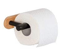 WENKO Turbo-Loc® Orea - Soporte para Papel higiénico (bambú, 16 x 4,5 x 8 cm), Color Negro