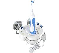 Wenko Turbo-Loc® repisa para cepillos de Dientes eléctricos - Fijar sin taladrar, Acero, 14.5 x 10 x 14.5 cm, Cromo