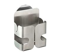 Wenko Turbo-Loc® Soporte para esponjas Acero INOX - Fijar sin taladrar, Acero Inoxidable, 8.1 x 11 x 5.3 cm, Plata Mate