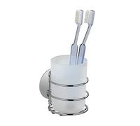 Wenko Turbo-Loc Vaso higiene Dental - Fijar sin taladrar, Acero, 7.5 x 10 x 9 cm, Cromo