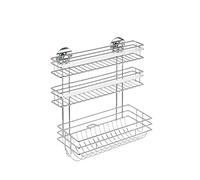 Wenko TurboFIX Portarrollos de Cocina Trio, Metal Cromado, Plata Brillante, 15x32.5x34 cm