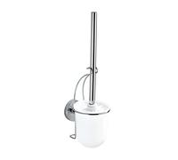 Wenko Vacuum-Loc escobillero para el WC - Fijar sin taladrar, Acero, 10 x 34 x 13 cm, Cromo