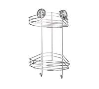 Wenko Vacuum-Loc rinconera 2 repisas - Fijar sin taladrar, Acero, 24.5 x 41 x 16 cm, Cromo