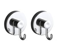 Wenko Vacuum-Loc rund Stah conjunto de colgadores plata 20900100