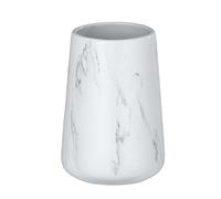 WENKO Vaso de dientes Adrada cerámica - Soporte para cepillos de dientes, para cepillos y pasta de dientes, Cerámica, 8.5 x 12 x 8.5 cm, Blanco