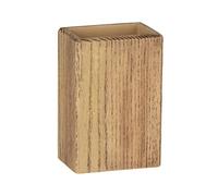 WENKO Vaso higiene dental Marla - Soporte para cepillos de dientes, para cepillos y pasta de dientes en elegante apariencia de madera, Poliresina, 7.5 x 11 x 5 cm, Marrón