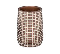 WENKO Vaso higiene dental Ohrid bronce - Soporte para cepillos de dientes, para cepillos y pasta de dientes, Poliresina, 7 x 10 x 7 cm, Bronce