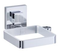 WENKO Vacuum-Loc soporte para secador de pelo de acero fino Quadro, Acero inoxidable, 14 x 7.5 x 13.5 cm, Brillante