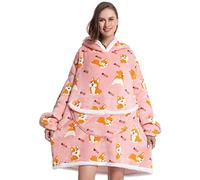 Wenlia Sherpa Hoodie Sudadera Manta para Mujeres, Sudadera con Capucha Talla única, Elegante Manta usable con Bolsillos para Adultos