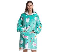 Wenlia Sherpa Hoodie Sudadera Manta para Mujeres, Sudadera con Capucha Talla única, Elegante Manta usable con Bolsillos para Adultos