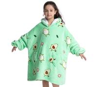 Wenlia Sherpa Hoodie Sudadera Manta para niñas y niños, Sudadera con Capucha Talla única, Elegante Manta usable con Bolsillos para niños de 7 a 13 años