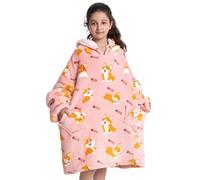 Wenlia Sudadera Manta con Capucha para Niños y Niñas, Talla Única, Elegante Manta Usable con Bolsillos para Niños de 7 a 13 Años