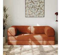 WENMEE Sofá Cama Convertible, Sofá De Pana Retro De Compresión, Sofá Modular para Apartamento Pequeño, para Sala De Estar(Caramel,200x100x75cm)