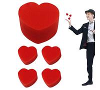 Wenmin Accesorio Esponja roja - Bolas Esponja Red Magic Prop,Magic Supplies Heart Magical Prop para Adolescentes Adultos Regalo para cumpleaños Año Nuevo