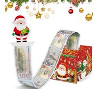 WenmthG Divertido regalo de dinero de Navidad, caja sorpresa de bricolaje, hucha de Navidad para dinero en efectivo, caja de regalo de Navidad para hombre, mujer, amigo, familia, Papá Noel