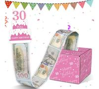 WenmthG Hucha de 30 cumpleaños para dinero en efectivo, regalos de 30 cumpleaños para niñas y niños, caja de regalo sorpresa de 30 cumpleaños, ideas de regalo de dinero, decoraciones de 30 cumpleaños
