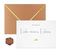 WenmthG - Tarjeta de felicitación con texto en alemán "Du bist die Liebe meines Leben"