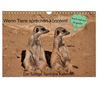 Wenn Tiere sprechen könnten! Der lustige Sprüche Kalender (Wandkalender 2026 DIN A4 quer), CALVENDO Monatskalender: Lustige Mimik und Bilder ... erheitern ihnen den Weg durchs Kalenderjahr.