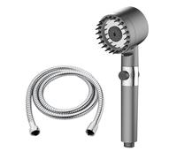 Wennala Alcachofa de Ducha Con De Y Filtro,3 Tipos de Chorro Con FuncióN De Parada, Alcachofa ducha alta presión Que Ahorra Agua,Alcachofa Ducha Antical Con Manguera de 1.5m