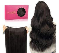 WENNALIFE Extensiones Hilo Invisible Pelo Natural, 30cm 70g Castaño Oscuro Remy Cabello Humano Extensiones Pelo Natural Wire In Hair Extension Secreto Extensiones Hilo Invisible