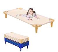 WENNEWU Cunas para GuarderíAs para NiñOs Y BebéS, Cunas Apilables para Aulas Preescolares, Listas para Ensamblar, Mobiliario para Aulas, para Dormir, Descansar Y Tomar Siesta,Beige,10PCS 138cm