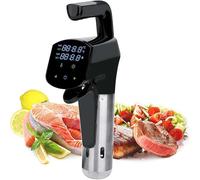 WENNEWU Máquina de Cocina al Vacío, Kit Sous Vide Eléctrico 1100W con Pantalla Digital LED, Control de Temperatura y Tiempo, Cocedor de Precisión de Acero Inoxidable para Filetes,Negro