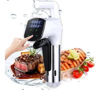 WENNEWU Máquina de Cocina al Vacío, Kit Sous Vide Eléctrico 1100W con Pantalla Digital LED, Control de Temperatura y Tiempo, Cocedor de Precisión de Acero Inoxidable para Filetes,Blanca