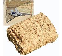 WENNEWU Red Camuflaje para Bosques, Red Camuflaje Militar Reforzada, Red Oculta para Caza Y Tiro, Tela Oxford Resistente 210D, Red Sombra con ProteccióN Solar, para Acampar,Sand,7x15m
