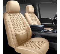 WENNFOUR Juego completo de fundas de asiento de coche de cuero de cobertura completa, fundas de asiento impermeables para coches, SUV, camiones, cojín de asiento de coche, protector de asiento de