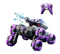 Wenosda Tanque teledirigido de seis ruedas - transformable para la batalla, juguete del tanque a partir de 6, 8, 10, 12 años, RC Stunt teledirigido, coche de juguete blindado teledirigido, rotación de