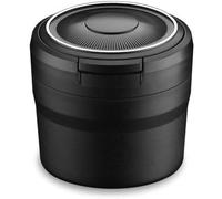 WENPANGPANG Cenicero Coche para VW ID.7 2025 2024 2023, Portátil con Tapa Luz LED Sin Humo Anti Olores Recipiente Interior Accesorios Automóvil Vehículo Negro