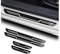 WENPANGPANG Protectores de Umbral para Dodge Durango 2011-2021 2022 2023 2024 2025 2026, Acero Inoxidable Embellecedores Coche Molduras Puerta Negro Mate Antirrayas Juego de 4