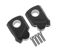 Wenqu Elevadores De Manillar para Motocicleta Adaptador Abrazadera Universal 28 Mm Y 22 Accesorios para Elevador Manillar(Black)