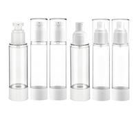 Wenrescry 6 Airless Botella,Airless dispensadores de 30 ml, Recipiente cosmético de Viaje - Botella de Bomba para Rellenar, Botellas de Viaje portátiles para loción, desinfectantes y cosméticos
