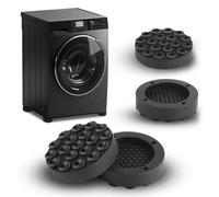 Wenrescry Juego de 4 amortiguadores para lavadora, amortiguadores de vibración ajustables y almohadillas antideslizantes para lavadora, secadora, frigorífico y muebles