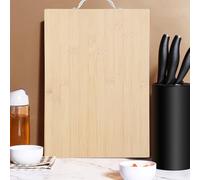 Wenrescry Juego de tablas de desayuno de madera - extra gruesa, robusta y fácil de limpiar, tabla de cortar de bambú sostenible, 32 x 22 x 1,8 cm, tabla de cocina de madera, tabla de pan, tabla de