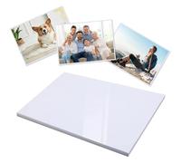 Wenrescry Papel fotográfico A4 brillante, 50 hojas, 200 g/m², secado instantáneo, ideal para impresoras de inyección de tinta, tarjetas fotográficas, color blanco brillante