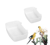 Wenrou 2 Piezas Jaula Comedero Multifuncional, Bañera para Pájaros para Jaula, Bañera para Pájaros Jaula De Pájaros, Ducha Pequeña para Loro, Bañera para Pájaros, Pour Nourrir Les Oiseaux, Les Chats