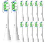 WENS Cabezales de Cepillo de Dientes de Repuesto Compatible con Philips Sonicare, Recambio Cepillo Compatible con 3100 4300 ProtectiveClean 9000, 12pcs Blanco