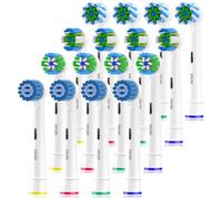 Wens Recambios Cepillos Compatible con Braun Eléctricos Cepillo de Dientes, Cabezales de Repuesto-incluir 4 Floss, 4 Cross, 4 Sensitive, 4 Precision Blanco