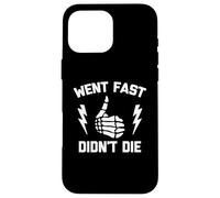 Went Fast, Didn'T Die Camiseta Divertida de Carreras de Coches de Carreras Carcasa para iPhone 16 Pro MAX