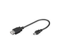 Cable Adaptador USB A Hembra - mini USB 5 Pin Macho (20cm)