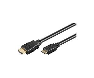 Wentronic 1m HDMI 1m HDMI Mini-HDMI Negro cable HDMI - cables HDMI (1 m, HDMI, Mini-HDMI, Negro, Macho/Hembra, Oro)
