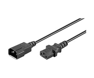Wentronic 39203 - Cable de alimentación para PC (5 m, 10 A, 250 V, M/H), color negro