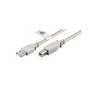 Wentronic 50831-GB - Cable USB (Clavija A y Clavija B, 2 m), Color Gris 5 m