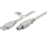 Wentronic 50831-GB - Cable USB (Clavija A y Clavija B, 2 m), Color Gris 5 m